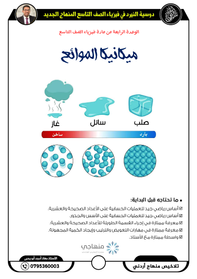 مقرر الفيزياء وملخصاتها - الفصل الدراسي الثاني