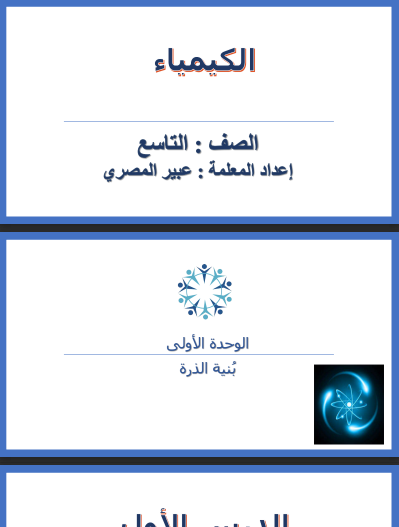 الوثائق والملخصات - الفصل الدراسي الأول